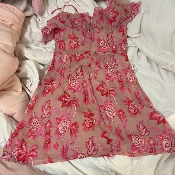 White Fox Boutique Same Love Pink Floral Mini Dress - Picture 4 of 6